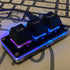 Mini 3-Key Cut Copy Paste Keyboard Ctrl X C V Shortcut One Handed Keyboard RGB Macro Pad Gaming Mechanical Keyboard OSU Keypad Programmable Keyboa...