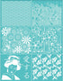 OLYCRAFT Japanese Traditional Style Self-Adhesive Silk Screen Printing Stencil Oriental Theme Mesh Transfers Silk Screen Reusable Stencil for Pain...