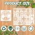 25 Pieces Tree of Life Pattern Stencils Decoration Template Plastic Tree Drawing Painting Stencils Square Reusable Stencils for Painting on Wood F...