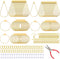 Inbagi 481 Pcs Earring Making Kit Jewelry Making Supplies Bulk Earring Findings with Teardrop and Round Beading Hoops Earring Hooks Open Jump Ring...