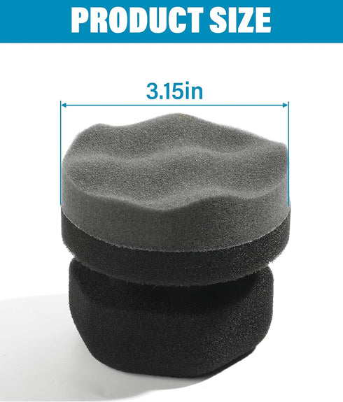 2 Pieces Tire Shine Applicator,Tire Dressing Applicator Washable Tire Cleaner Sponge Dressing Pad,Car Detailing Foam Sponge Tool,Tire Sponge Appli...