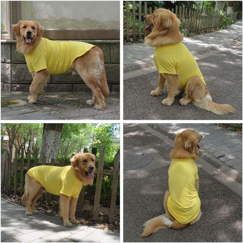 Lovelonglong Pet Clothing Dog Costumes Basic Blank T-Shirt Tee Shirts for Small Dogs Yellow S...