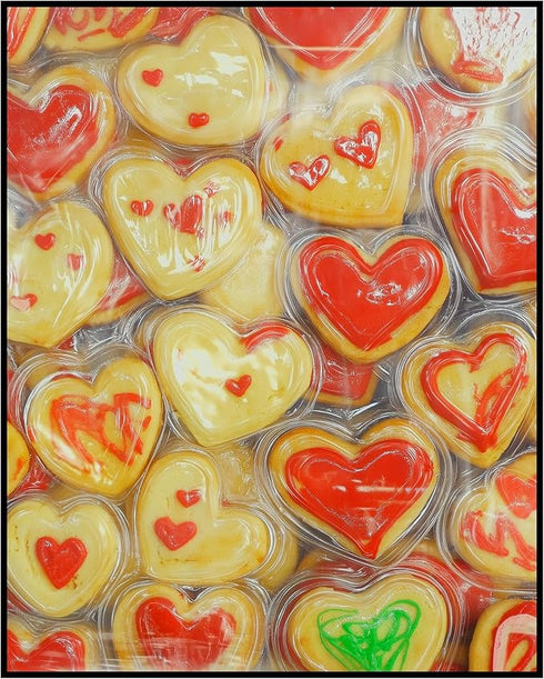 Posterizer 1 pcs-cute heart shaped cookies-Vanentine's themed poster -2-Romantic Art-Holiday Poster Collection-Gift for Couples boyfriend girlfrie...