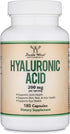 Hyaluronic Acid Supplements -180 Capsules (Enhances Effects of Hyaluronic Acid Serum for Face) 200mg Per Serving for Skin and Face Aging Support (...