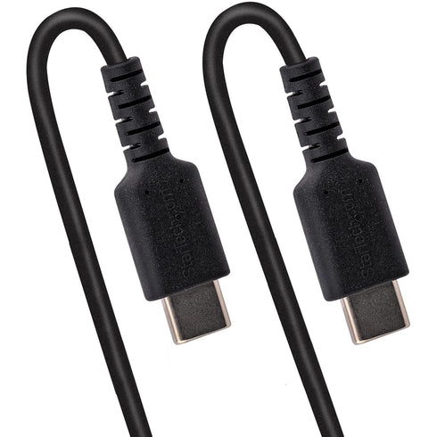 StarTech.com 3ft (1m) USB C Charging Cable, Coiled Heavy Duty Fast Charge & Sync USB-C Cable, USB 2.0 Type-C Cable, Rugged Aramid Fiber, Durable M...