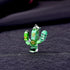 Cyberpunk Cactus pendant Necklace Steampunk Hip hop Pendant Mechanical Pendant Accessories Cool Pendant Necklace for Men and Women, Green...