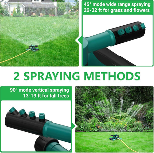 Sprinkler Rotating Lawn Sprinklers Large Area Coverage Water Sprinkler for Garden Yard Lawns Oscillating Hose 360 Degree Rotation Irrigation Syste...