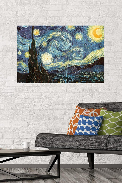 Trends International The Starry Night by Vincent van Gogh Wall Poster, 22.375" x 34", Unframed Version...