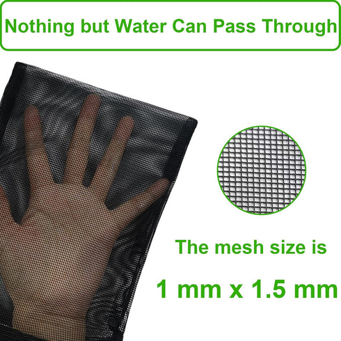 10 Pieces 3" x 4" Aquarium Filter Media Bags Small,Mini Fish Tank Media Mesh Filter Bags for Activated Carbon,Ceramic Rings,Mesh Reusable Bags wit...