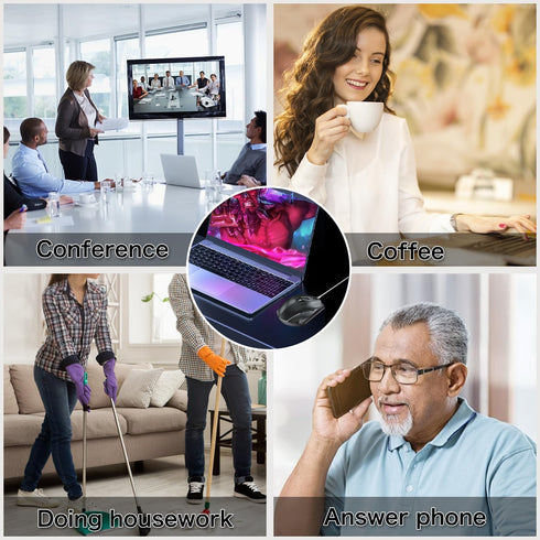 Mouse Jiggler, Ultra Slim, 20dB Quiet & Noiseless, Undetectable Mouse Mover Simulates Realistic Movement, Driver-Free Shaker for Keeping The PC Ac...