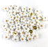 50PC Flower Buttons Metal Shank Button for Wedding Shirt Crafts Sewing Scrapbooking 11mm,Matte White...
