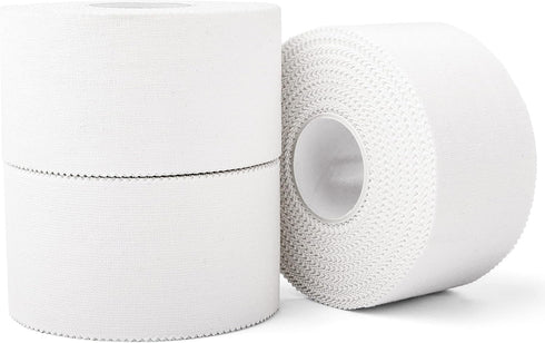 (3 Pack) White Athletic Sports Tape, Very Strong Easy Tear No Sticky Residue Tape for Athlete & Sport Trainers & First Aid Injury Wrap,Suitable fo...