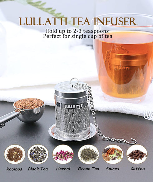 Tea Infusers for Loose Tea, 18/8 Stainless Steel Tea Strainer Set, Extra Fine Mesh Tea Steeper for Brew Tea, Spices & Seasoning...