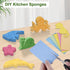 15 Pcs Cellulose Sponges Kitchen, 5 Colors Non-Scratch Colorful Sponges, Biodegradable Compressed Sponges, Large Cellulose Sponge for Kitchen, Bat...