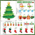 Tatuo 125 Pcs Big Christmas Tree Bulletin Board Set 47 x 46 Inch Christmas Tree Background Christmas Cutouts Stockings Snowflakes Bulletin Board f...