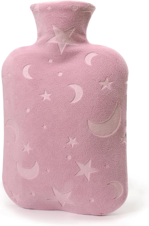 Hot Water Bottle with Soft Cover, 2L Hot Water Bag for Menstrual Cramps, Neck and Shoulder Pain Relief, Hot and Cold Therapies, Hand Feet Warmer, ...