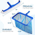 Pool Skimmer Net & Pool Brush Head, Fine Mesh Pool Net Skimmer with Sturdy Frame & Professional Pool Brushes for Cleaning Pool Walls, Durable Fine...