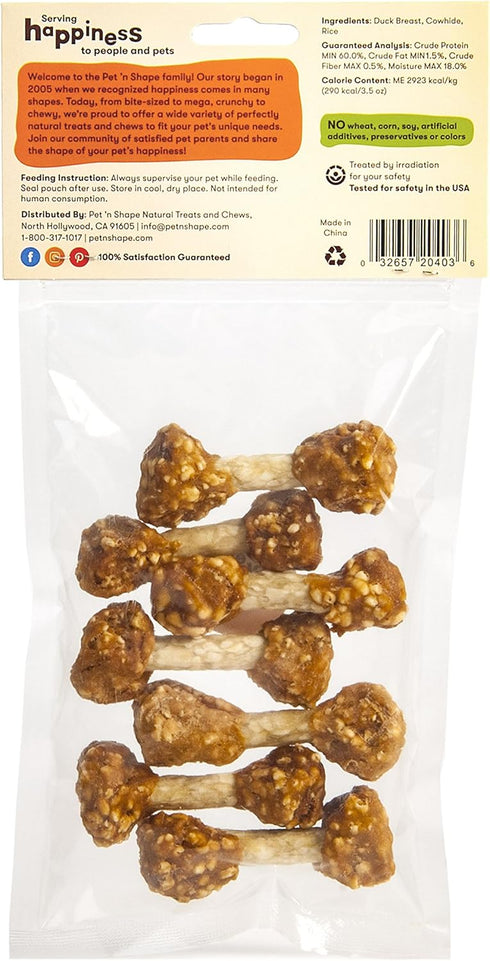Pet 'n Shape Duck 'n Rice Dumbbells Dog Treats - 3 Ounce...