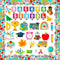 JUNEBRUSHS 56Pcs Classroom Bulletin Board Decorations Set, BACK to SCHOOL Cutouts with Border Trims for School Classroom Door Home Wall Decoration...