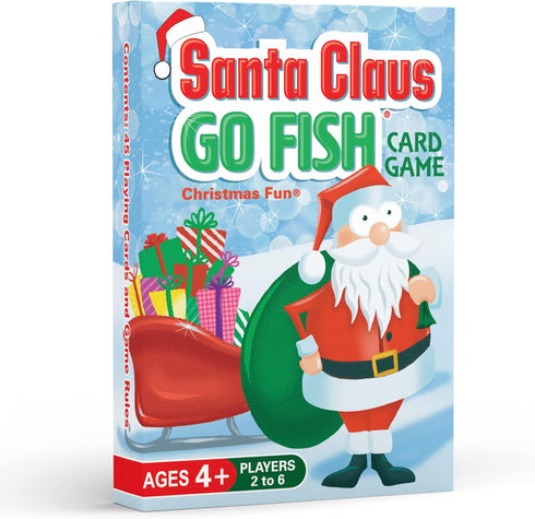 Santa Claus GO FISH Card Game - Christmas Gift for Kids 4-8 - Matching, Slap Jack & Old Maid Using Same Deck...