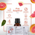 HBNO Organic Grapefruit Essential Oil - 1 oz (30ml) - USDA Certified Organic Grapefruit Essential Oil, Cold Pressed for Aromatherapy, Soap Making,...