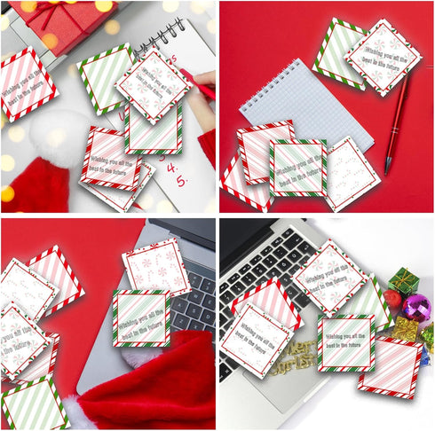 9 Pieces Christmas Candy Sticky Notes 3x3 Inch Cute Christmas Candy Note Pads Adesive Winter Candy Memo Notes for School Office Home Supplies Stud...