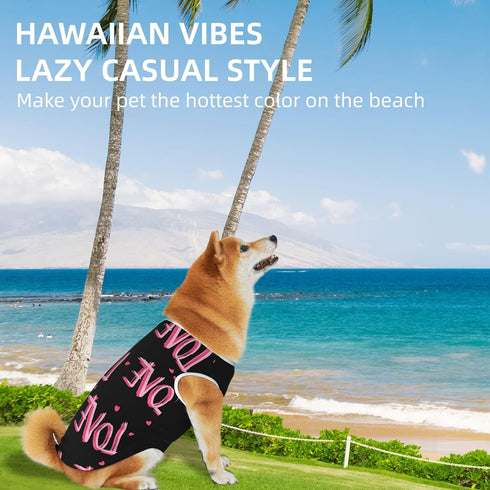 Hawaii Dog Shirt, Dog Owner Matching Clothes, Pet Summer T-Shirts Floral Breathable Cool Clothes Hawaiian Shirts for Dog Cats Owner and Pet Shirts...