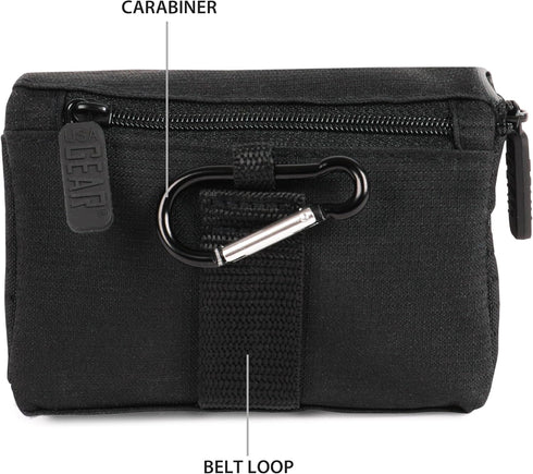 USA Gear Small Camera Pouch w/Belt Loop, Weather Resistant Exterior - Belt Loop Camera Case Compatible with Olympus Tough, Sony Cybershot Camera, ...