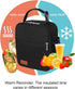 Lunch Box for Men & Women Durable Lunch Bag for Adults Reusable Small Lunchbox Black...