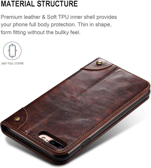 SINIANL iPhone XR Case, Leather Wallet Folio Case Book Design Flip Cover with Stand and ID Credit Card Slot Magnetic Closure for iPhone XR 6.1 inc...