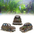 Create idea Aquarium Fish Tank Decor Ornament Resin Imitation Accident Car Landscape Terrarium Home Interior Decorating Accessories 12x7x7cm Brown...