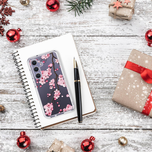 bicol for Samsung Galaxy S24 Case with Screen Protector and Camera Lens Protector - Fashionable Floral Designs for Women Girls - Shockproof Acryli...