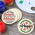 Small Christmas Stencils 4inch,Christmas Stencil Xmas Vintage Stencils Holiday Templates for Painting on Wood Slice...