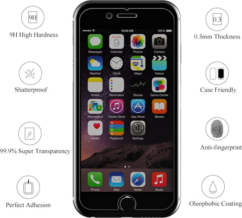 Ailun Screen Protector for iPhone 8 Plus 7 Plus Privacy Anti Glare 3Pack Anti Spy Private Tempered Glass...