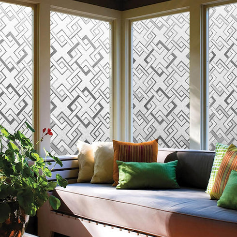 Kromapolis Window Privacy Film Frosted Glass Window Film, Static Cling Door Decorative Film, Opaque Glass Stickers Non-Adhesive UV Blocking Coveri...