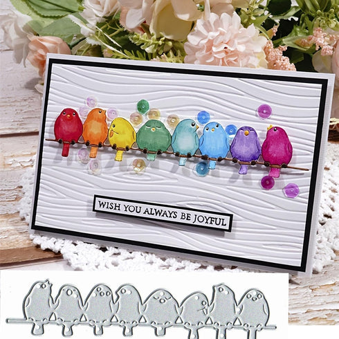 Lots Cute Birds Metal Die Cuts for Card Making,Christmas Flower Frame Bird Card Cutting Dies Cut Stencils DIY Scrapbooking Album Decorative Emboss...
