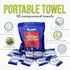 Disposable Towels for Travel - Ultra Soft, High Hygiene, Portable, Reusable & Durable Compressed Face Towel, Handy Pack, 10pcs - Camping Personal ...