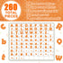 260Pcs Glitter Orange Bulletin Board Letters for Classroom 4” Letter Combo Pack Set Numbers Alphabet Poster Board Punctuation Symbol Cutout with A...
