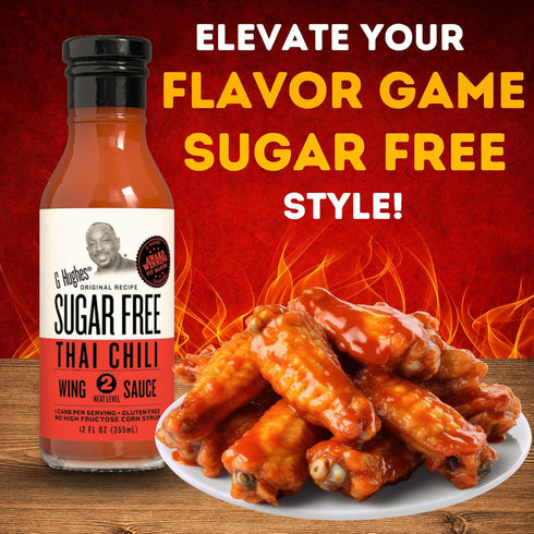 G Hughes Sugar Free, Thai Chili Wing Sauce - Sugar Free Sweet Chili Sauce, Gluten Free Chili Sauce, Thai Sweet Chili Sauce, Keto Sauces and Dressi...