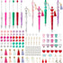 184pcs Nurse-Theme Beadable Ballpoint Pen Set, Set of 12pcs Plastic Beadable Pen, Nurses Uniform Stethoscope Wood Bead, Crystal Spacer Bead, Nurse...