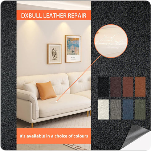 DXBULL Leather Repair Patch 4x78.7 inch Repair Tape Self-Adhesive for Furniture Sofas Car Seats Chair Couches Handbags Jackets Decorative Home Hot...