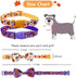 Halloween Dog Collar with Bow Tie, Holiday Pumpkin Jack-O-Lantern Collar for Small Medium Large Dogs Pets Puppies...