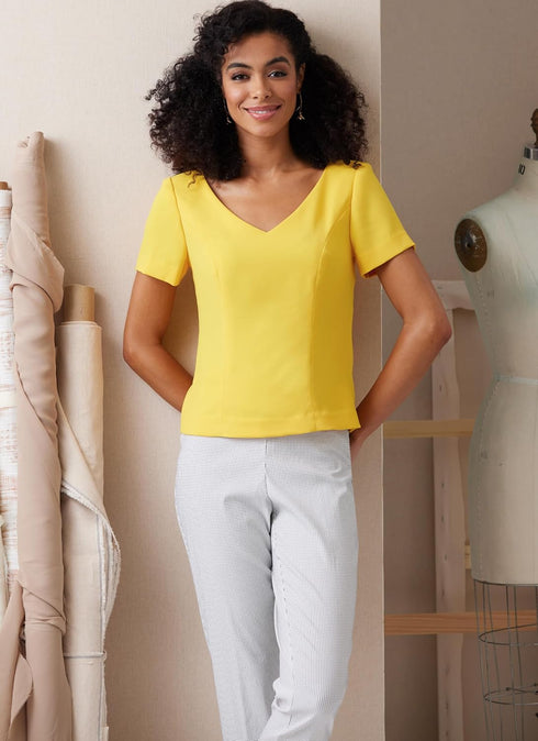 Butterick Misses' Semi-Fitted Tops Sewing Pattern Kit by Palmer/Pletsch, Design Code B6925, Sizes 8-10-12-14-16...