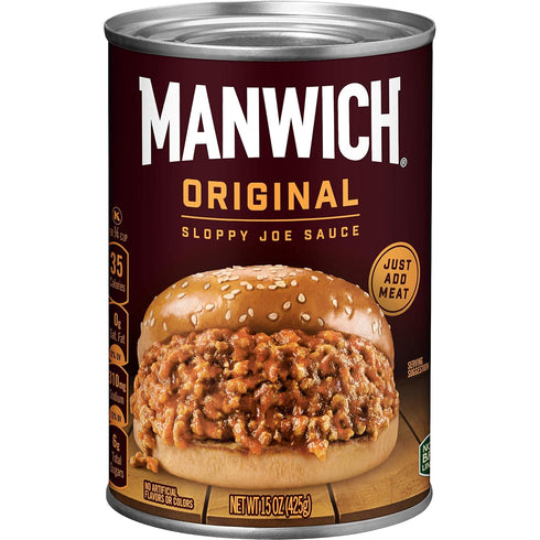 MANWICH Sloppy Joe Sauce Canned Sauce of Original , 15 Ounce, (Pack of 12)...