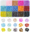 DanLingJewelry Approx 19500Pcs 15 Colors 2mm Glass Seed Beads Small Tube Spacer Loose Beads Kit for DIY Jewelry Making...