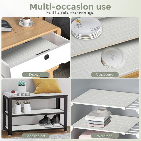 Coavas Shelf Liner Drawer Liner: Kitchen Cabinet Liner Non-Adhesive Non Slip Easy Liner Shelf Liner Waterproof Washable Mats for Dresser, Shelves,...