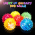 6 Pcs Light Up Spiky Ball Dog Toy, Dog Chew Toys for Teething, Glow in The Dark Dog Balls, Spikey LED Flashing Rubber Dog Ball Bounce-Activated Pu...