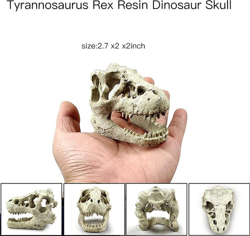 Desert Reptile Decor Skull Fish Tank Decorations Bearded Dragon Accessories Desert Reptile Decor Bearded Dragon Decor, Snake Tank Decor (human + D...