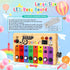 Autism Sensory Montessori Toys for 1 Year Old, Toddlers Busy Board for 1 2 3 4 Year Old, Wooden Switch Button Musical Mini Piano Key with LED Ligh...