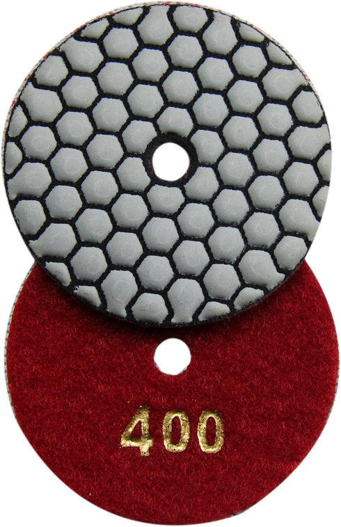 Diamond Dry/Wet 3" Polishing Pads for Stone Polisher, 7-Step Abrasive Buffing Set...